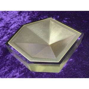 Kendra Scott Gold Plated Geometric Faceted Ring Dish Earring Modern Jewelry Tray